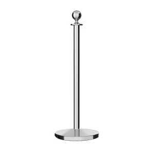 Ball Top Post and Rope Stanchion with Cast Iron Base - Montour Line CILine