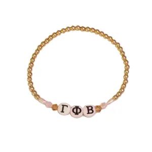 bara Boheme | "GAMMA PHI BETA" Sorority Greek Letter Ball Beaded Bracelet