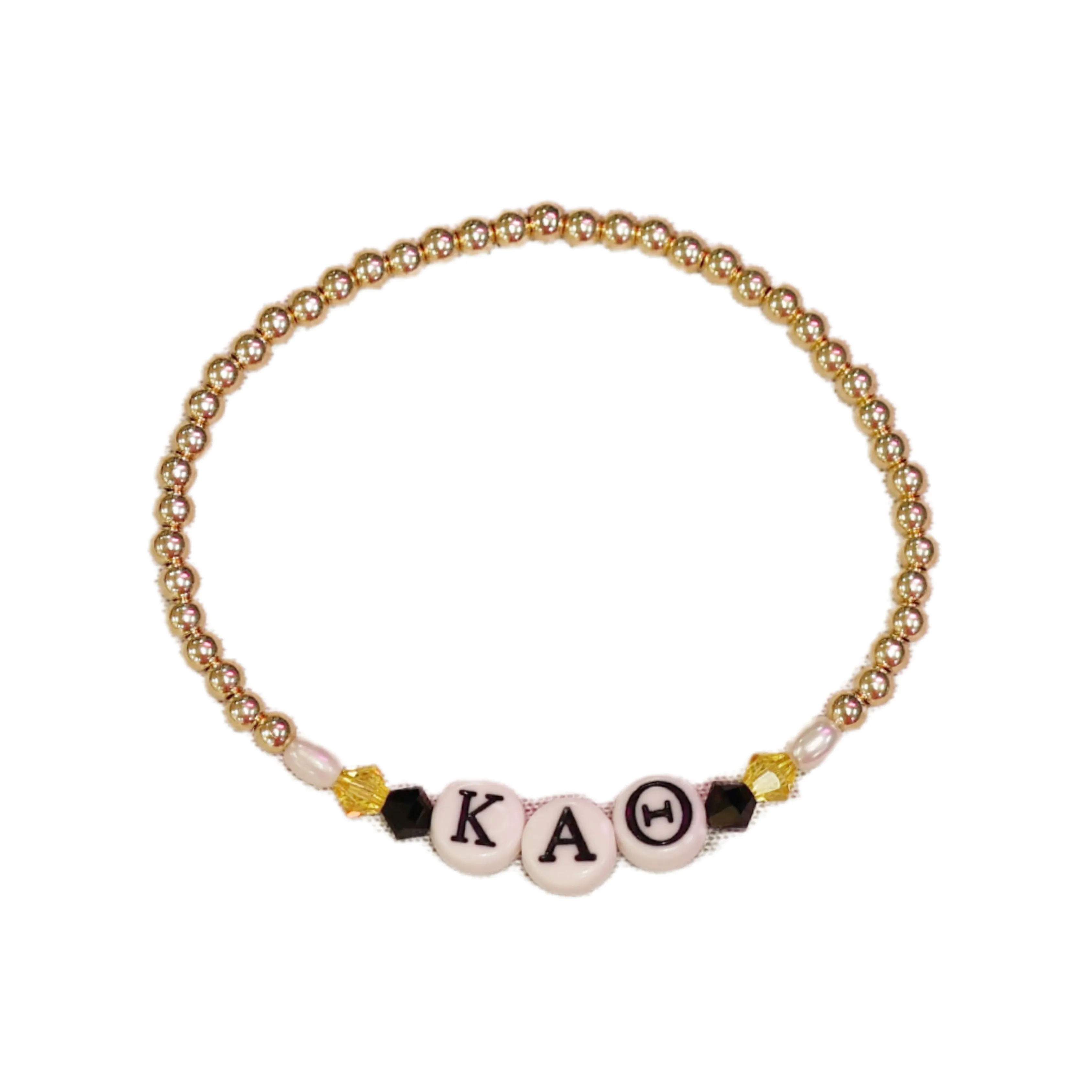 bara Boheme | "KAPPA ALPHA THETA" Sorority Greek Letter Ball Beaded Bracelet