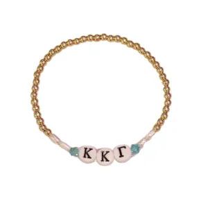 bara Boheme | "KAPPA KAPPA GAMMA" Sorority Greek Letter Ball Beaded Bracelet