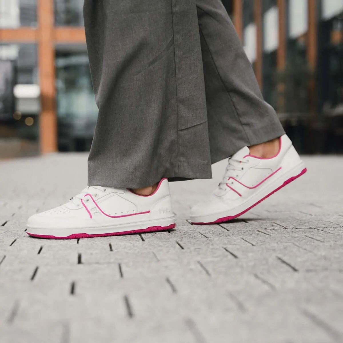 Barefoot Sneakers Barebarics Arise - White & Raspberry Pink