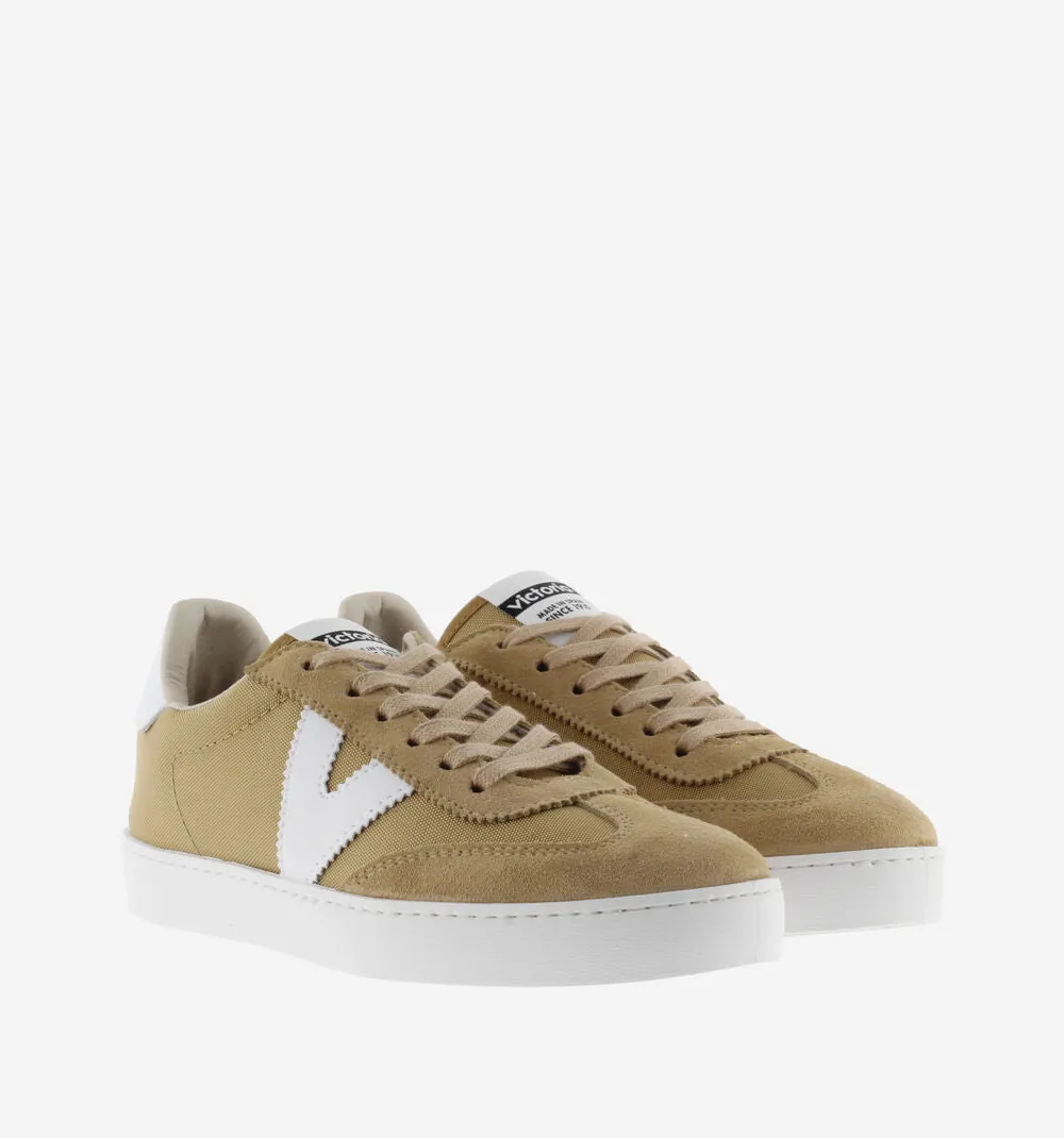 Berlin Split Leather & Nylon Sneaker- Taupe