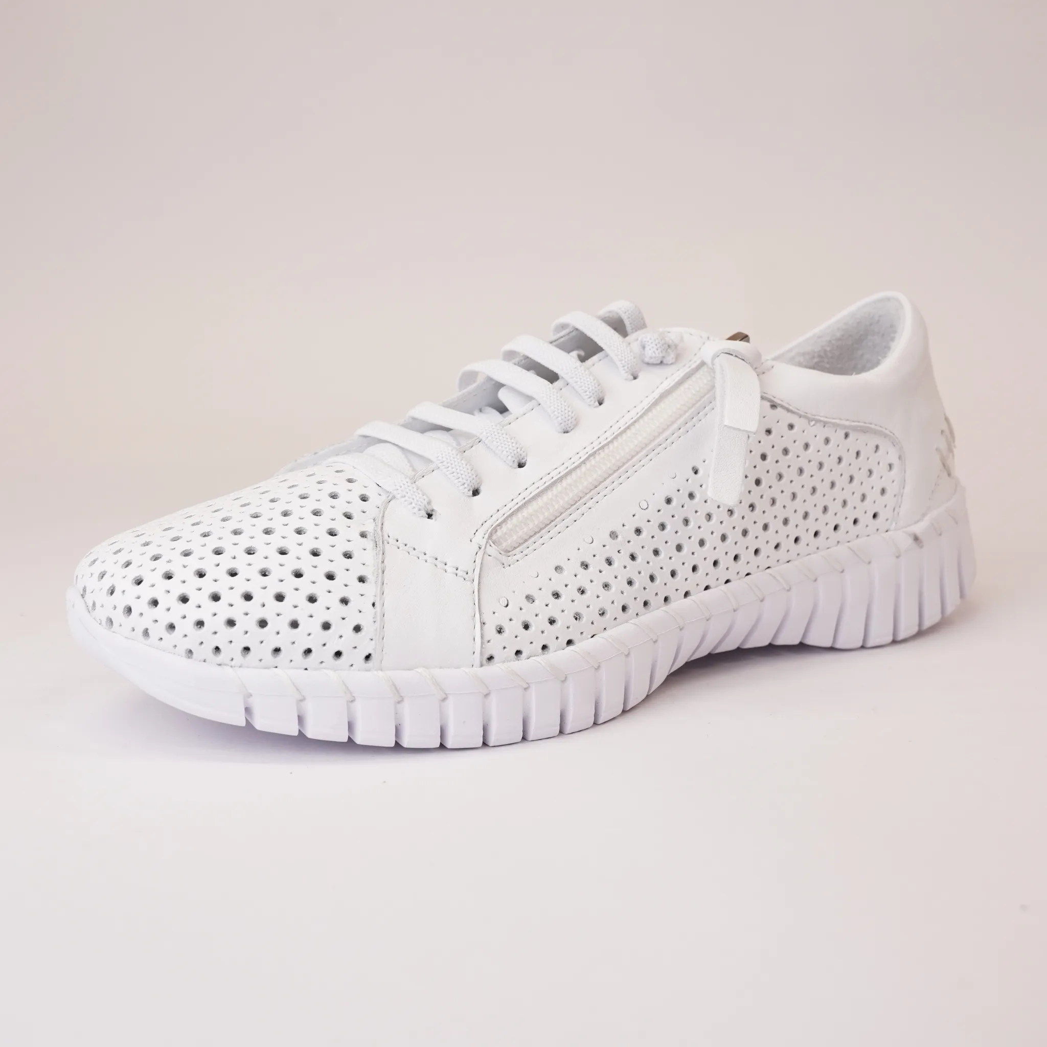 Billy White Leather Sneakers