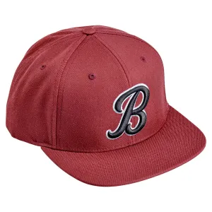 BILTWELL SCRIPT B SNAP BACK HAT [MAROON]