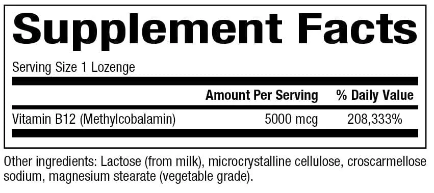 Bioclinic Naturals B12 Methylcobalamin 5000 mcg