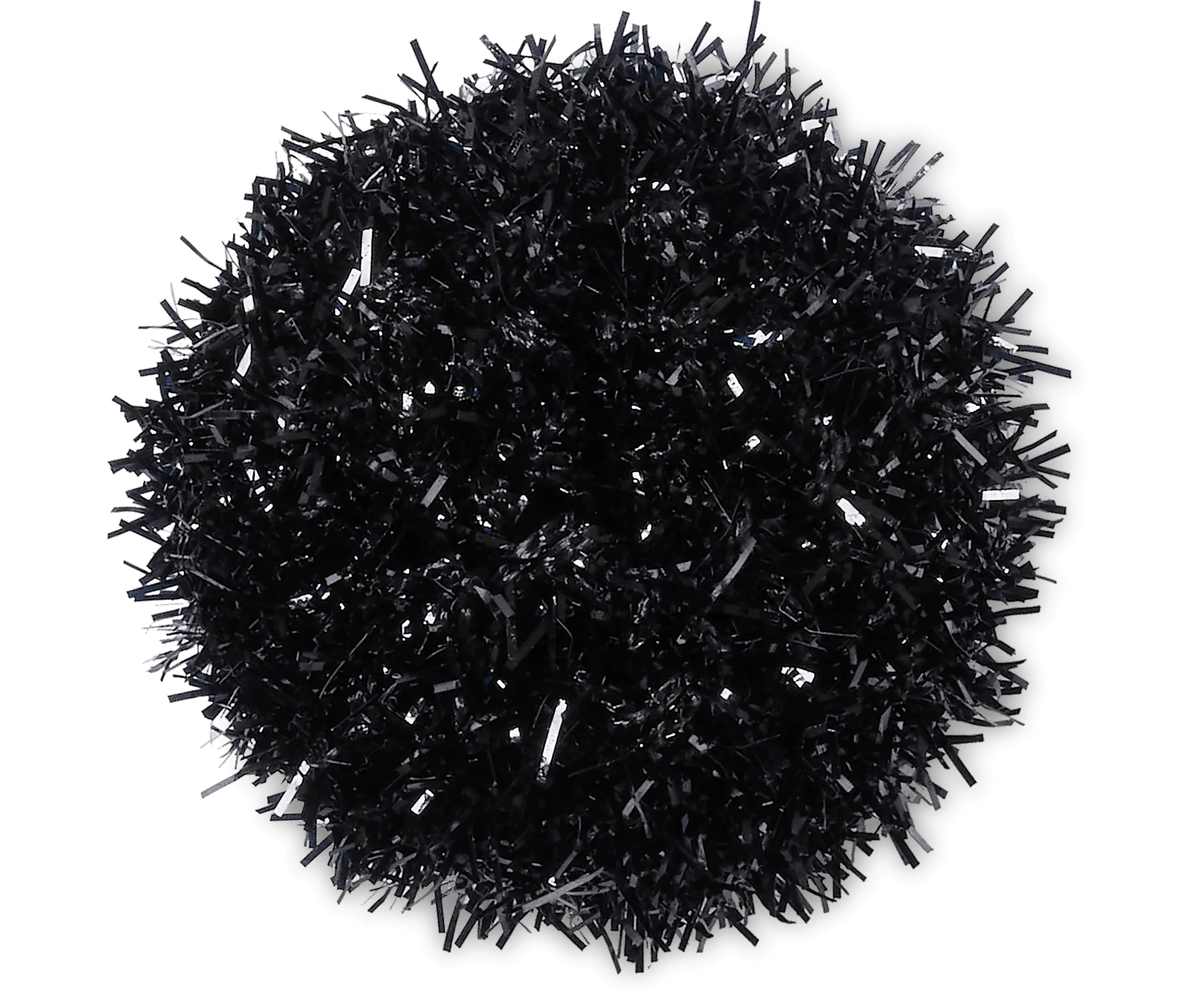 Black Metallic Puff Ball