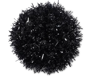 Black Metallic Puff Ball