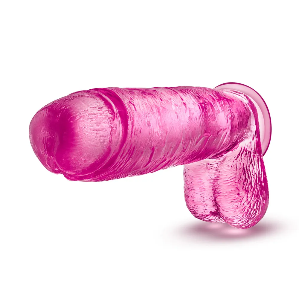 Blush B Yours Plus Big n Bulky 10.5 in. Dildo with Balls & Suction Cup Pink