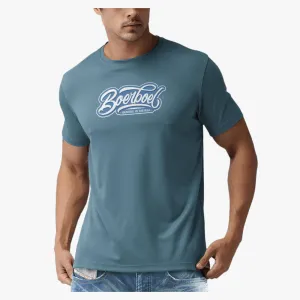 Boerboel Mens Premium Cotton Short Sleeve Tee Airforce Blue B