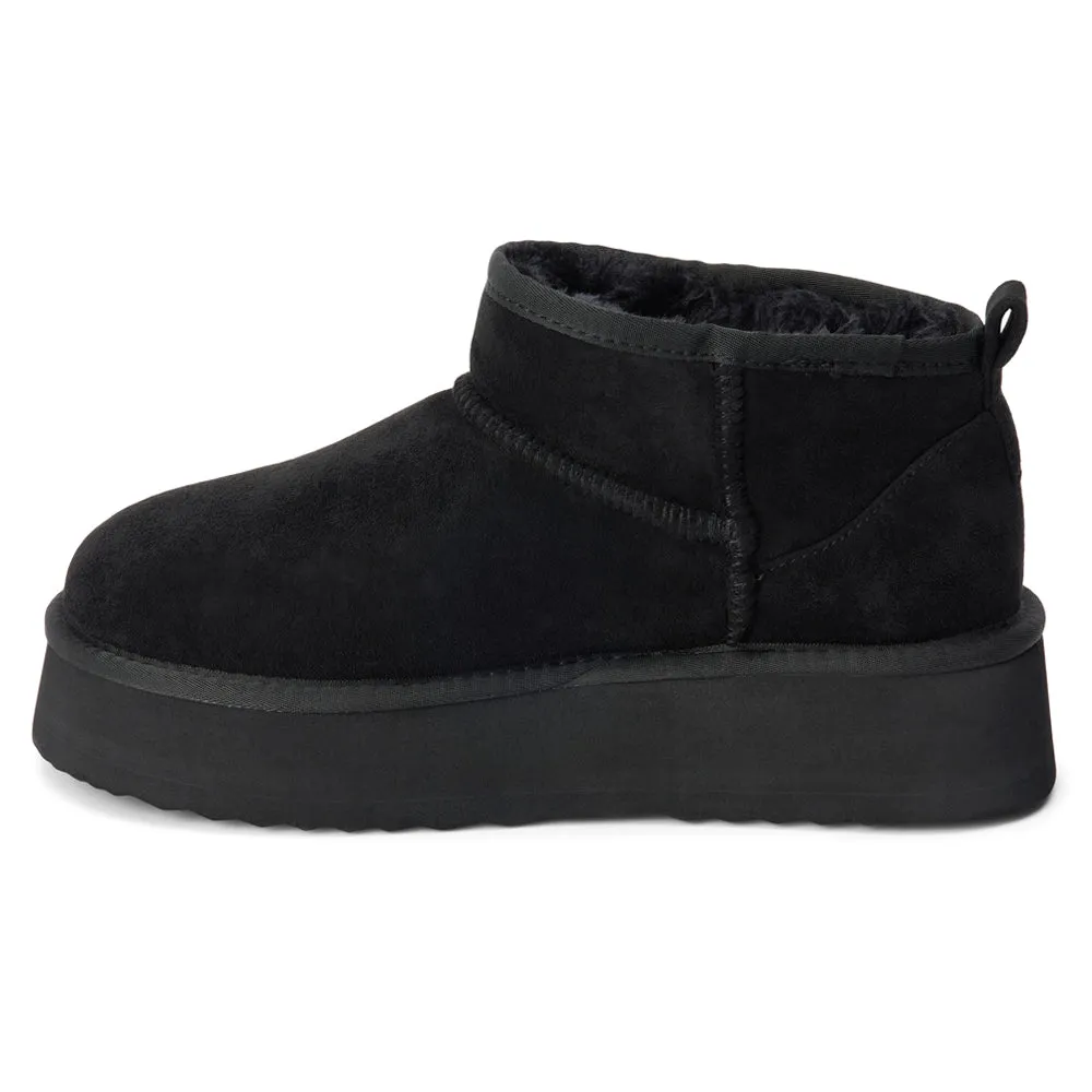 Breckenridge Round Toe Pull On Platform Booties