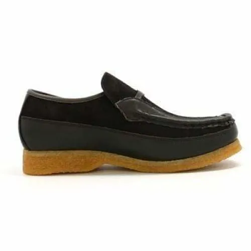 British Walkers Power Men's Brown Suede Crepe Sole Slip On Shoes