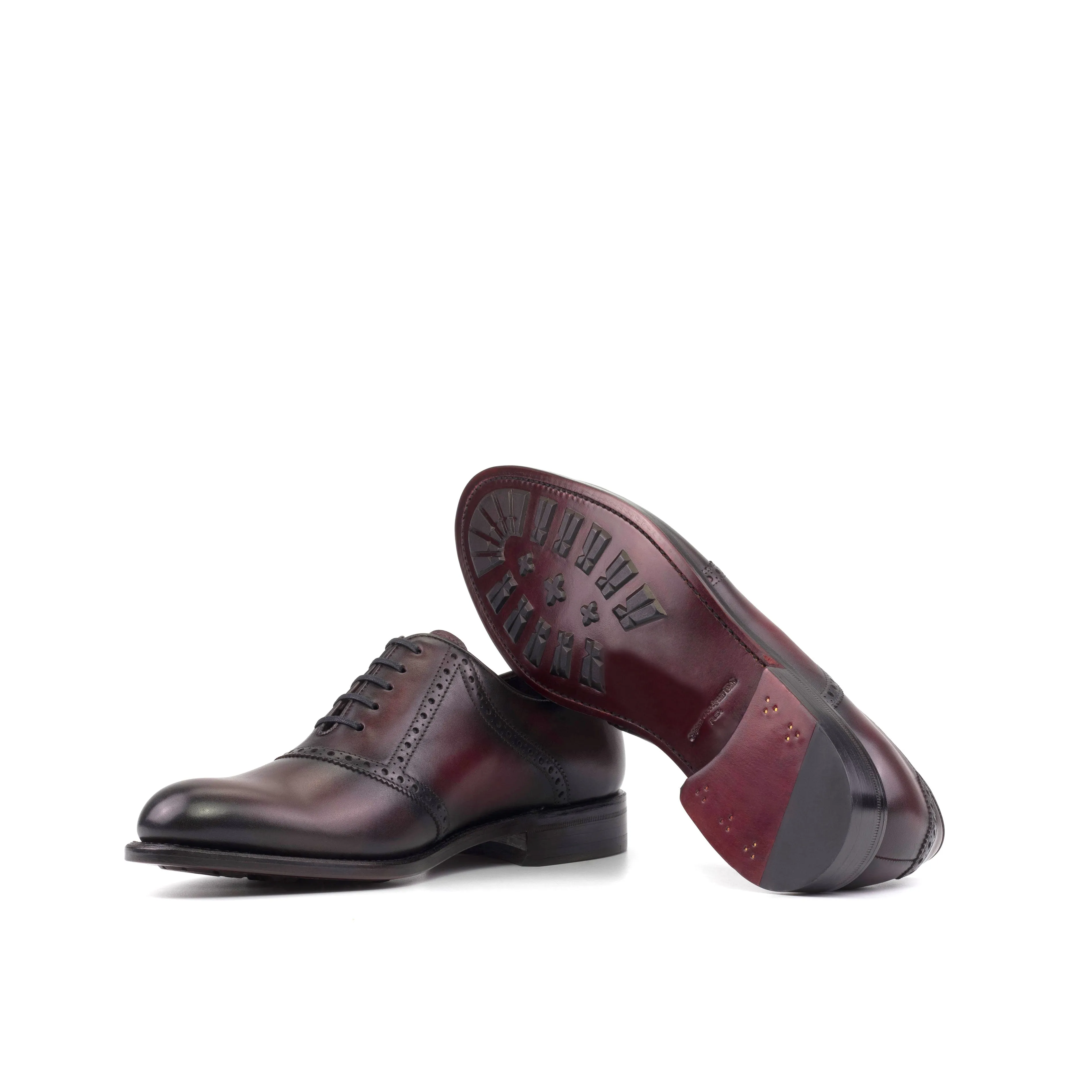 Burgundy Calf Saddle Shoes