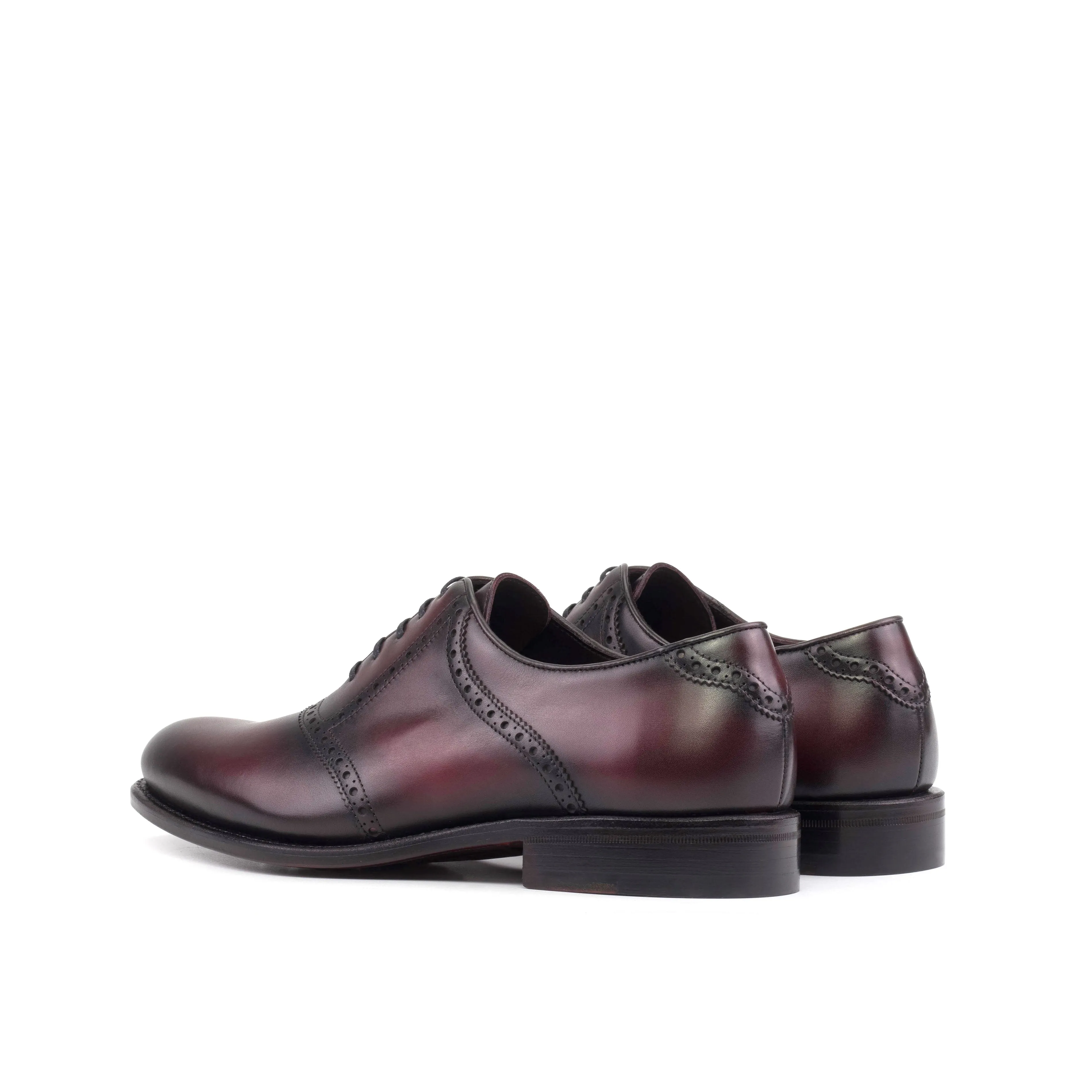 Burgundy Calf Saddle Shoes