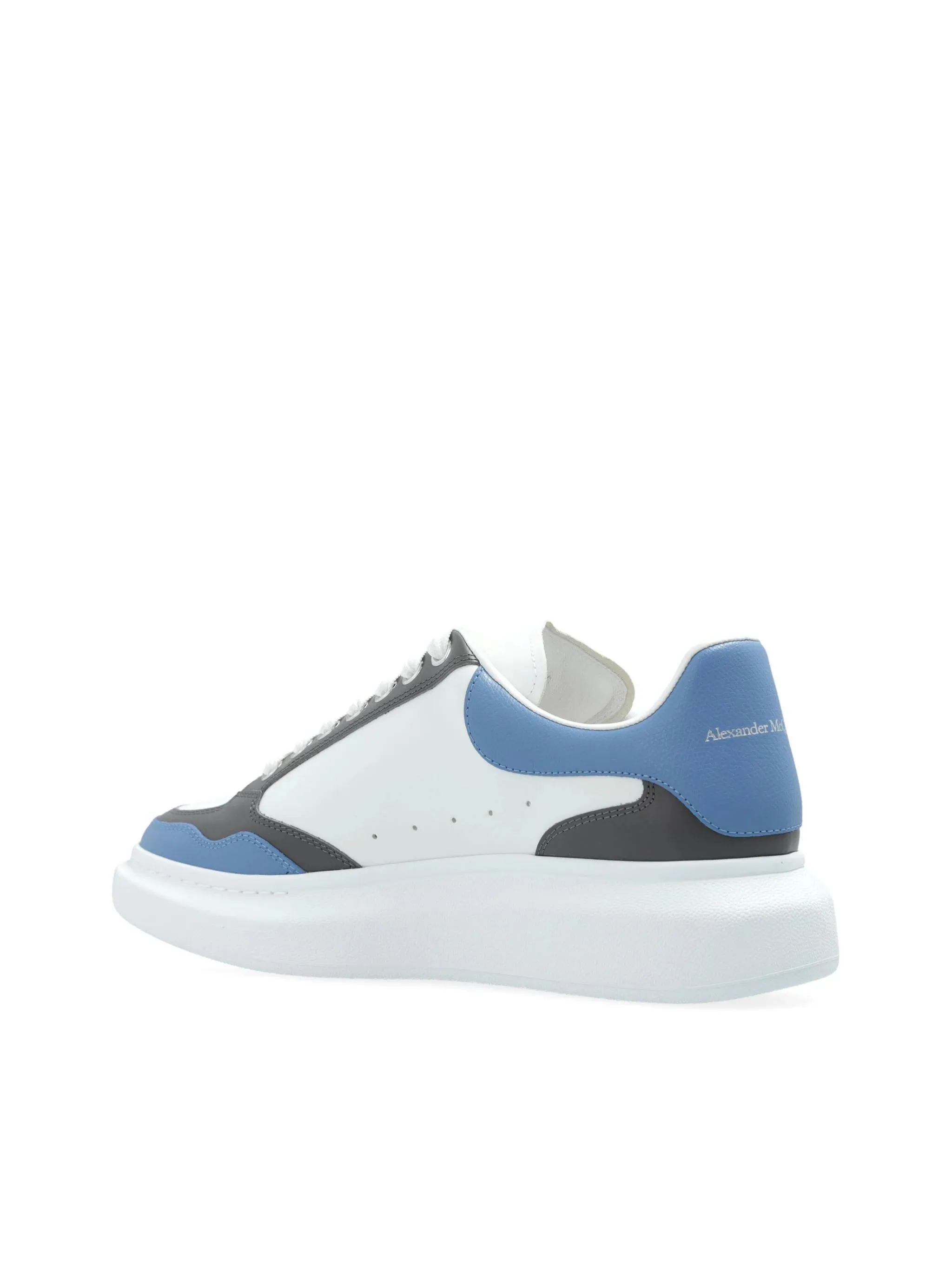 Calf Leather Blue and Grey Sneakers