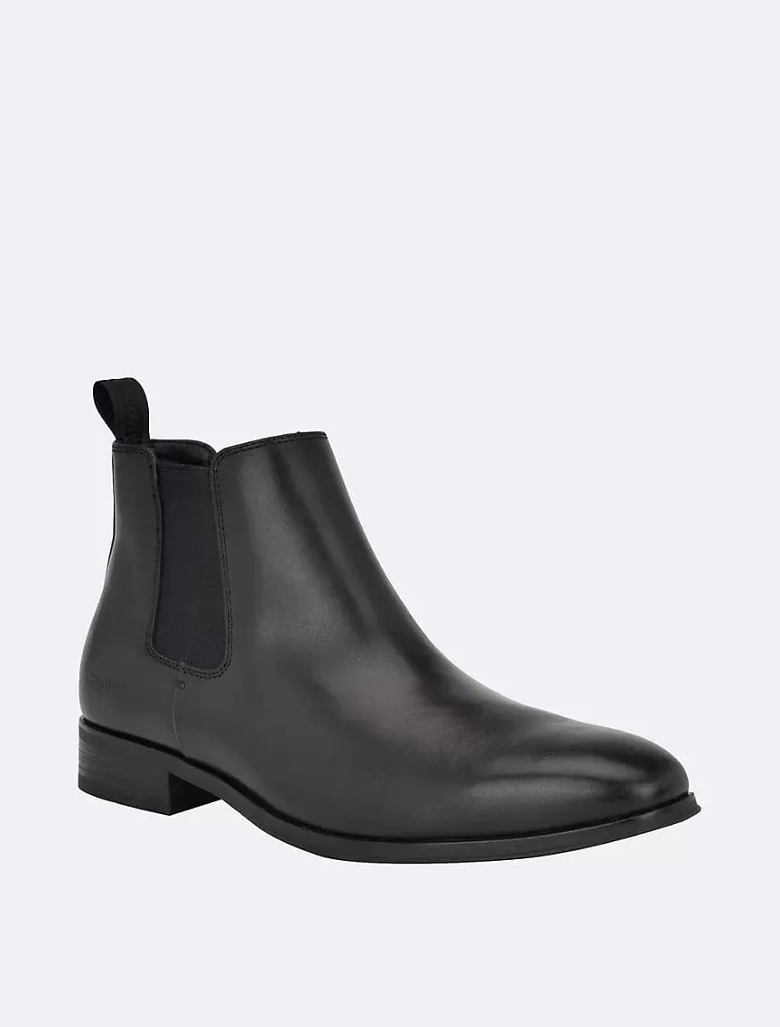 CALVIN KLEIN - Burnished Leather Chelsea Boots