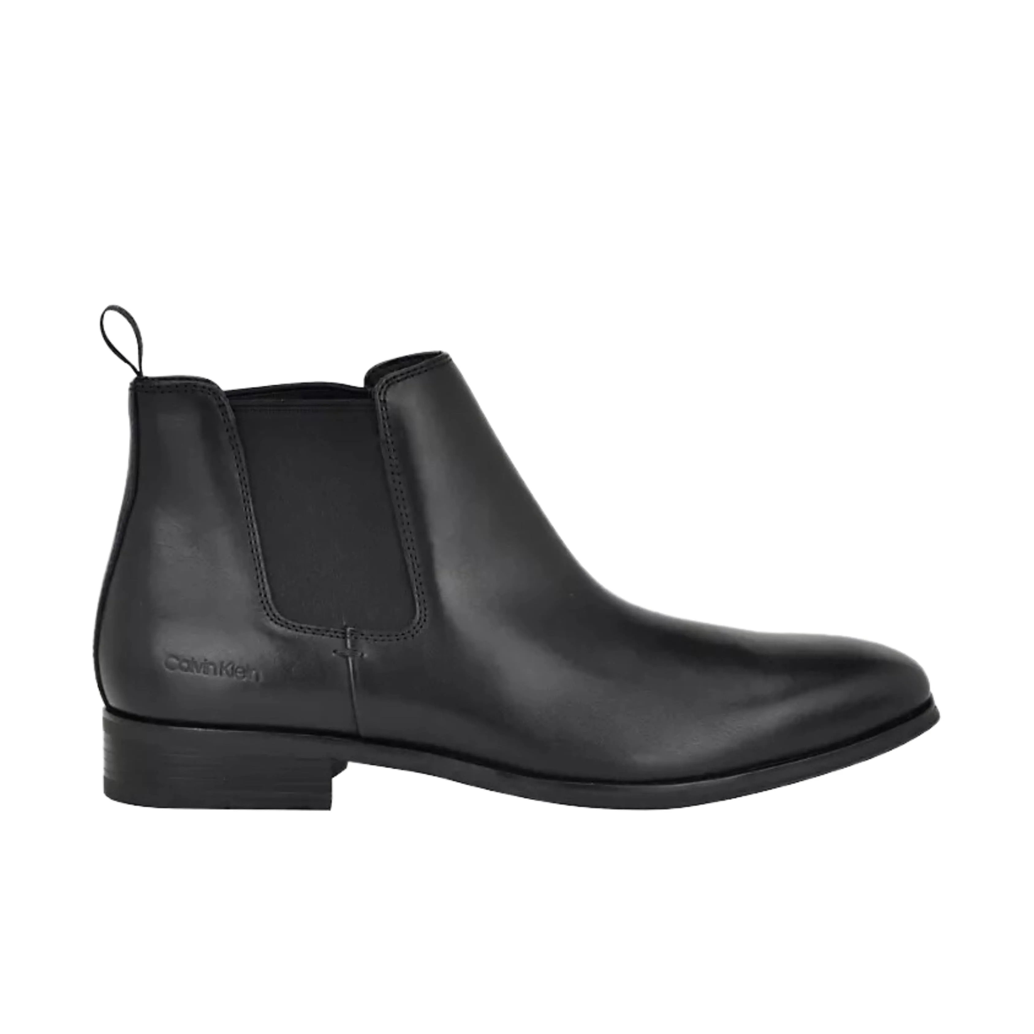 CALVIN KLEIN - Burnished Leather Chelsea Boots