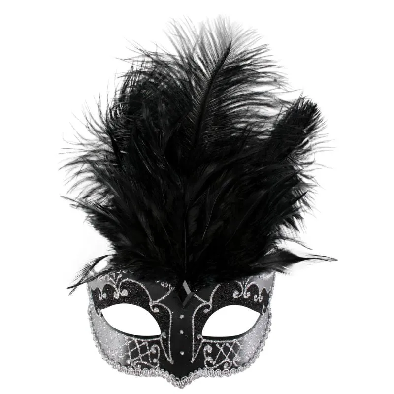 Carmela Feather Mask