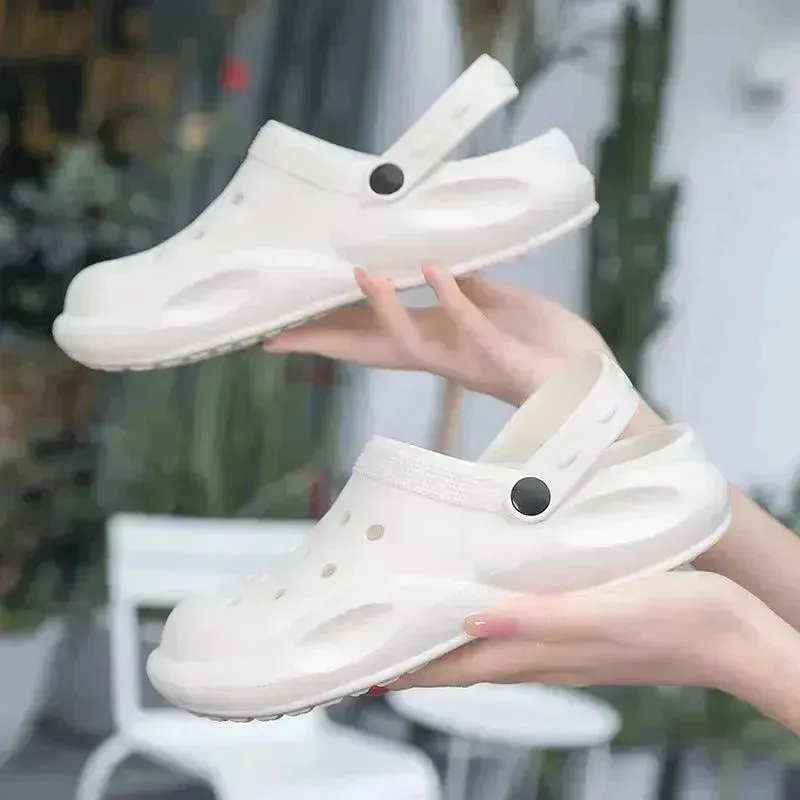 Casual Beach Baotou Sandals Non-slip Garden Clogs Shoes for Summer 2024