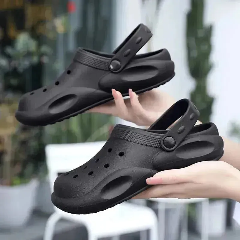 Casual Beach Baotou Sandals Non-slip Garden Clogs Shoes for Summer 2024