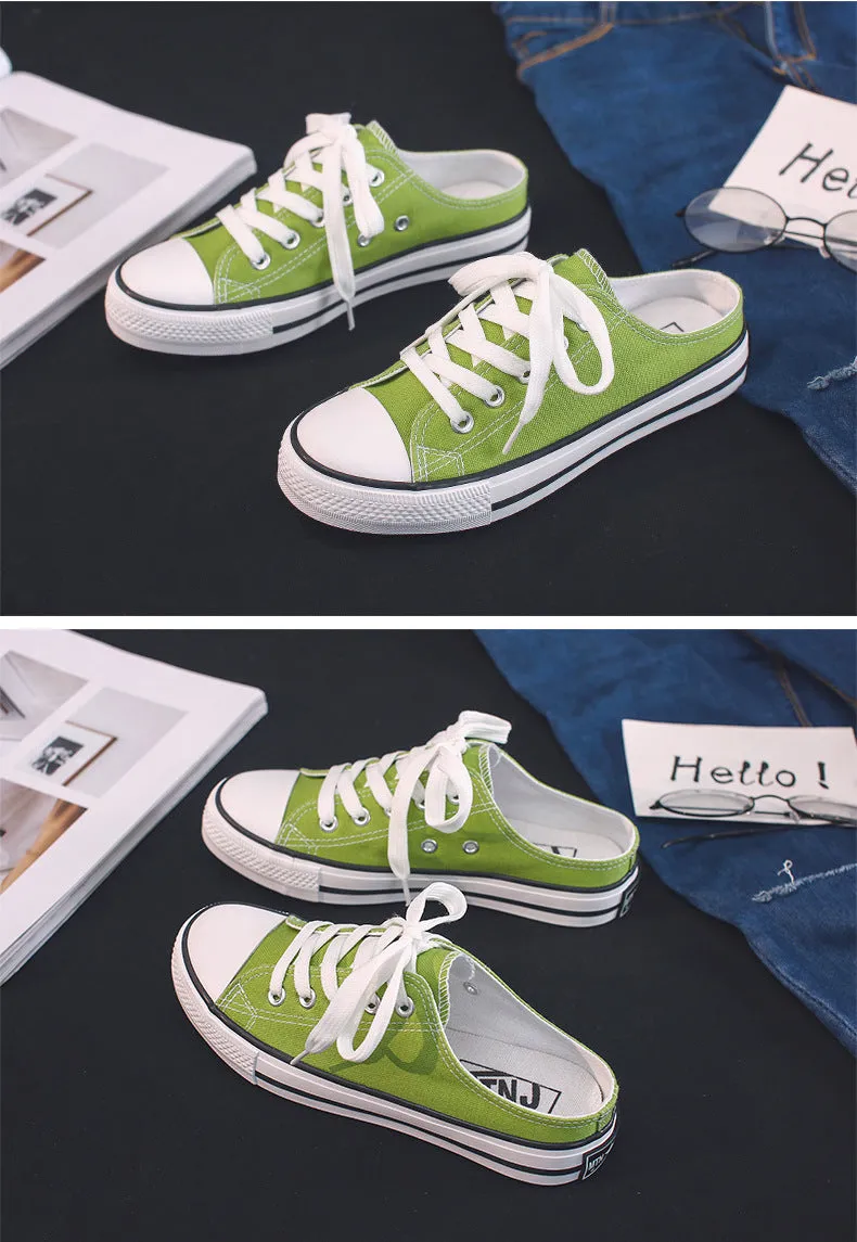 Casual half-drag canvas - Women's shoes