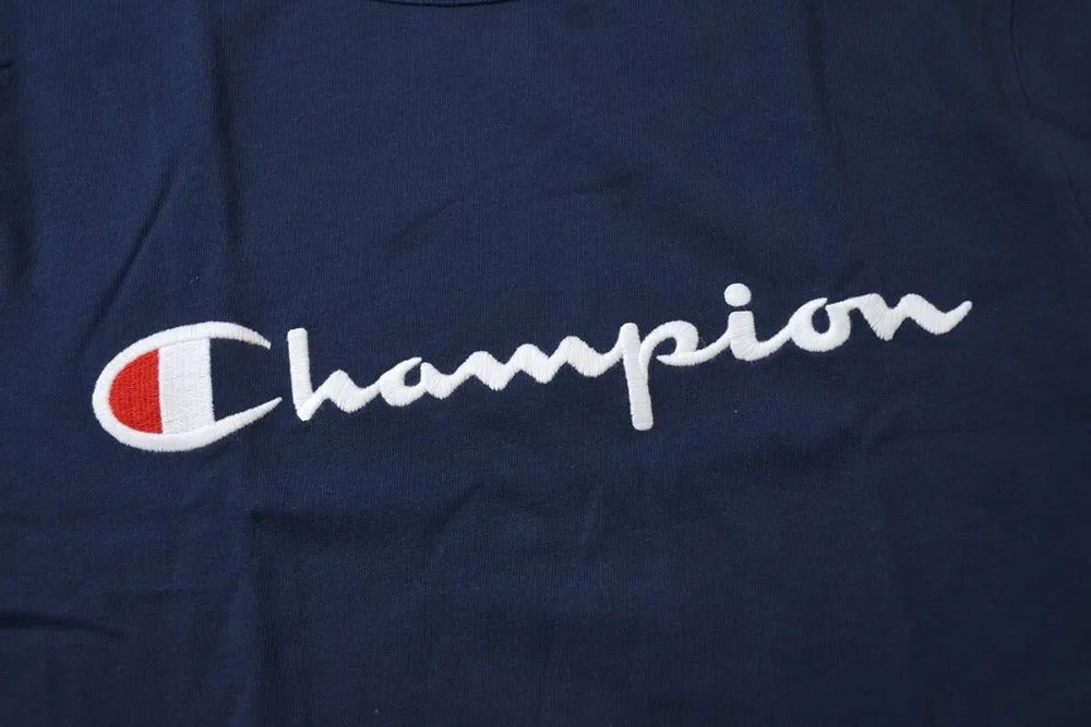 Champion Embroidered Big Script T-Shirt Navy