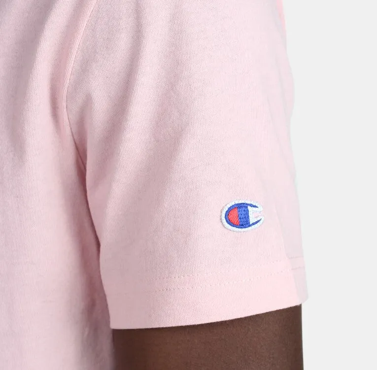 Champion Embroidered Big Script T-Shirt Pink (Size M)