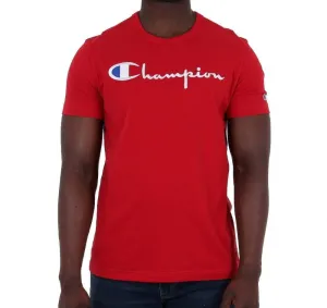 Champion Embroidered Big Script T-Shirt Red