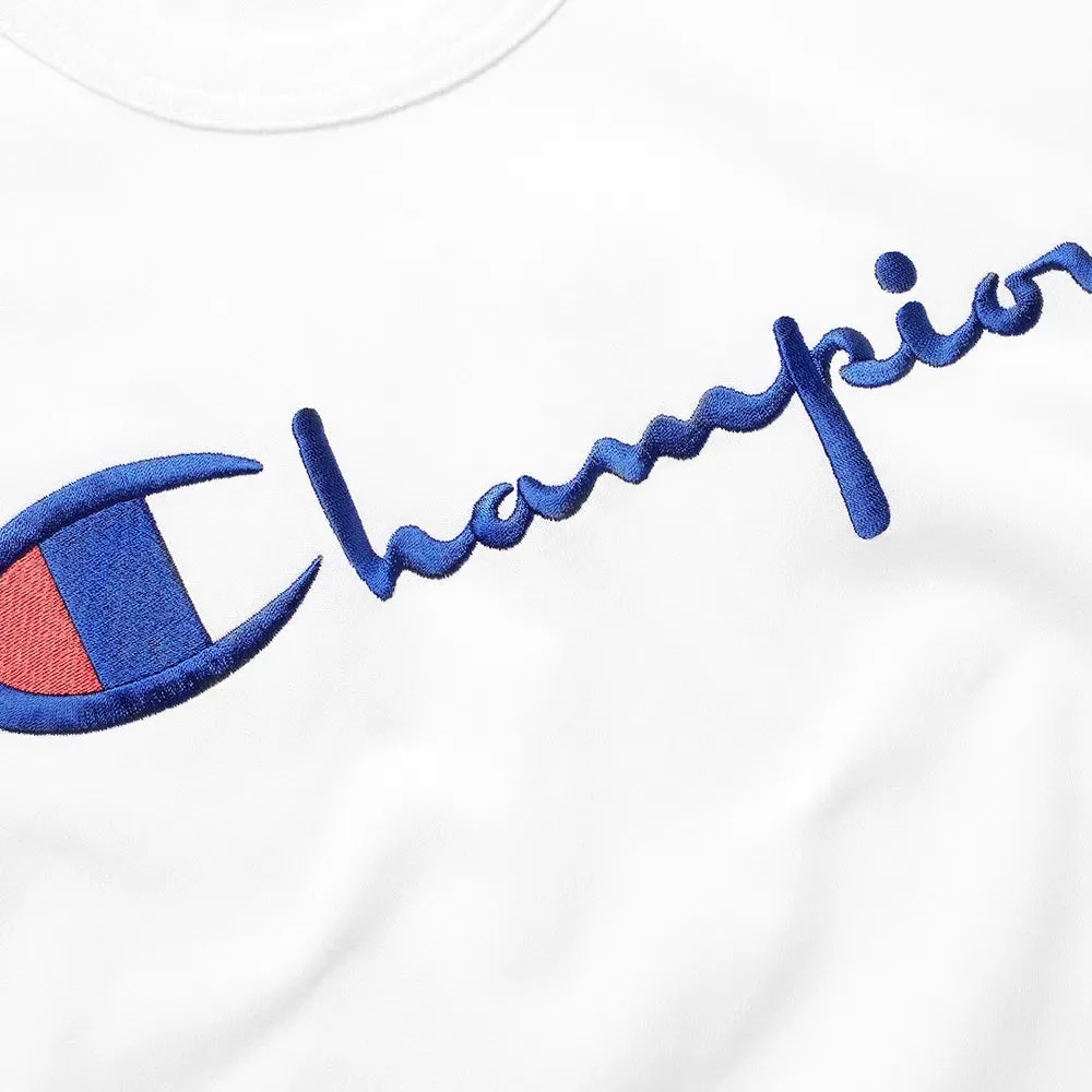 Champion Embroidered Big Script T-Shirt White