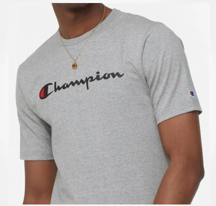 Champion Printed Logo T-Shirt Oxford Heather (Size S)