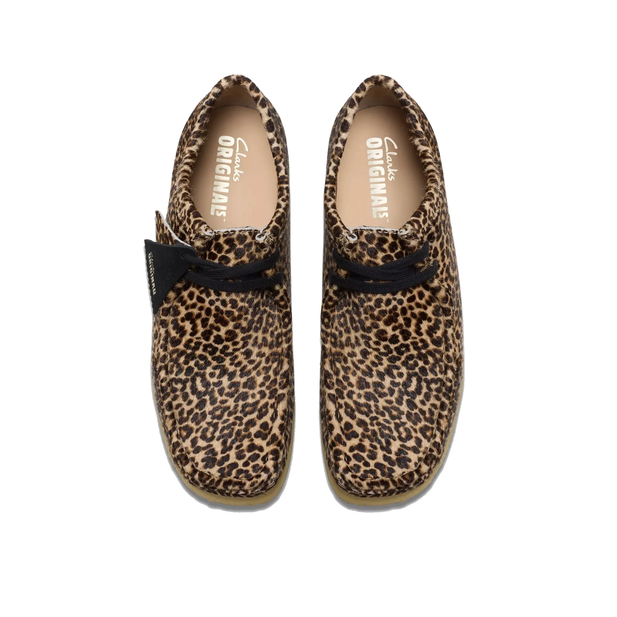 Clarks Mens Wallabee Leopard Print Shoes