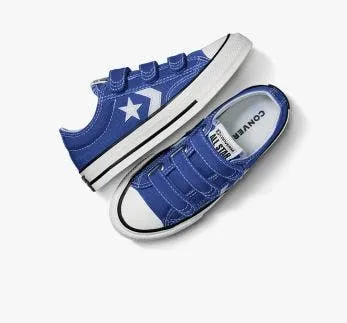 CONVERSE KID'S STAR PLAYER STRAP TEAL SNEAKER SHOES