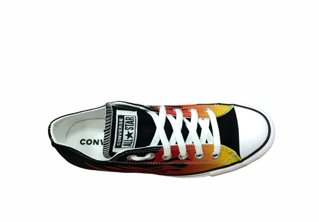 Converse scarpa sneakers da adulto Ctas OX 166259C fiamme arancio-rosso-nero