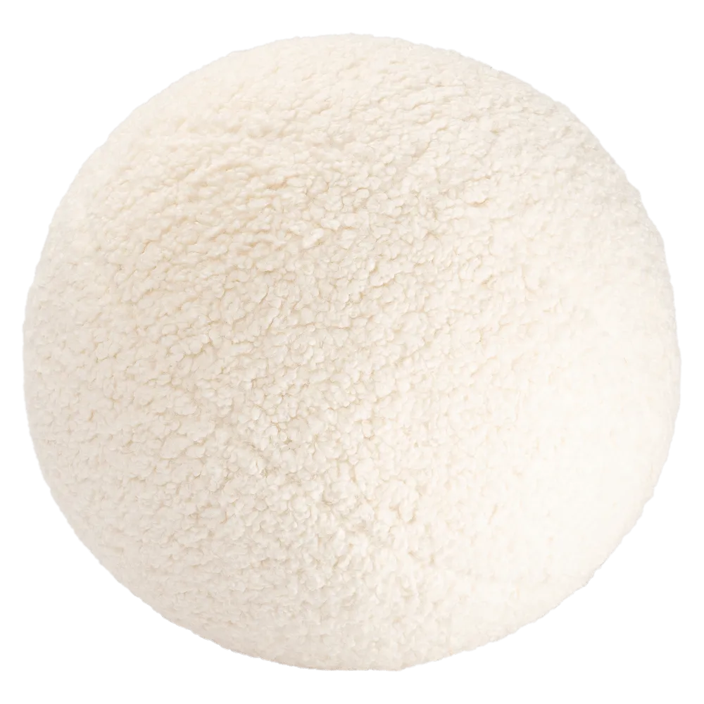 Cream White Ball Cushion