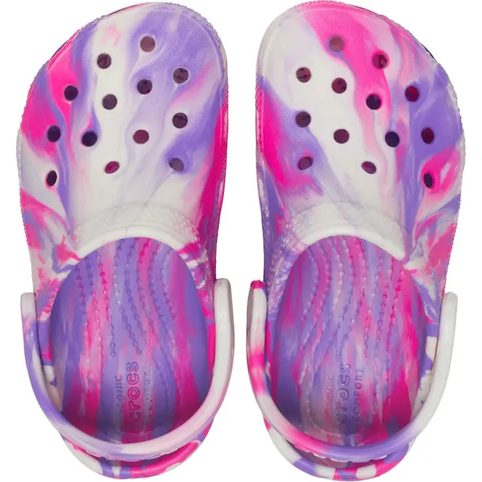 Crocs Kids Toddlers - Glow Marbled Classic Clog K Pink Crush Multi