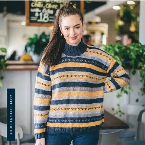 Crucci Striped Multi Coloured Sweater Pattern