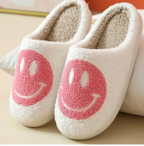 Cute Plush Half-wrapped Heel Non-slip Warm House Slippers