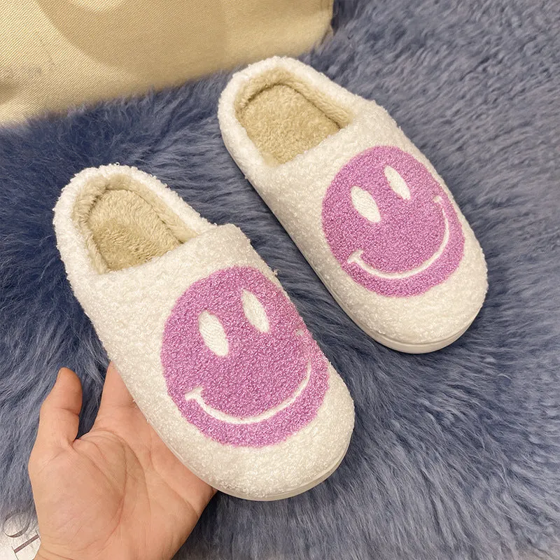 Cute Plush Half-wrapped Heel Non-slip Warm House Slippers