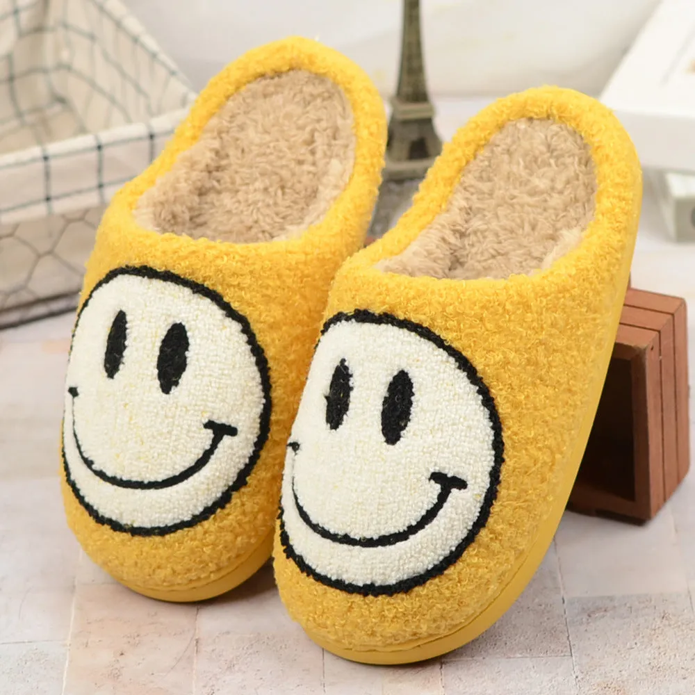 Cute Plush Half-wrapped Heel Non-slip Warm House Slippers