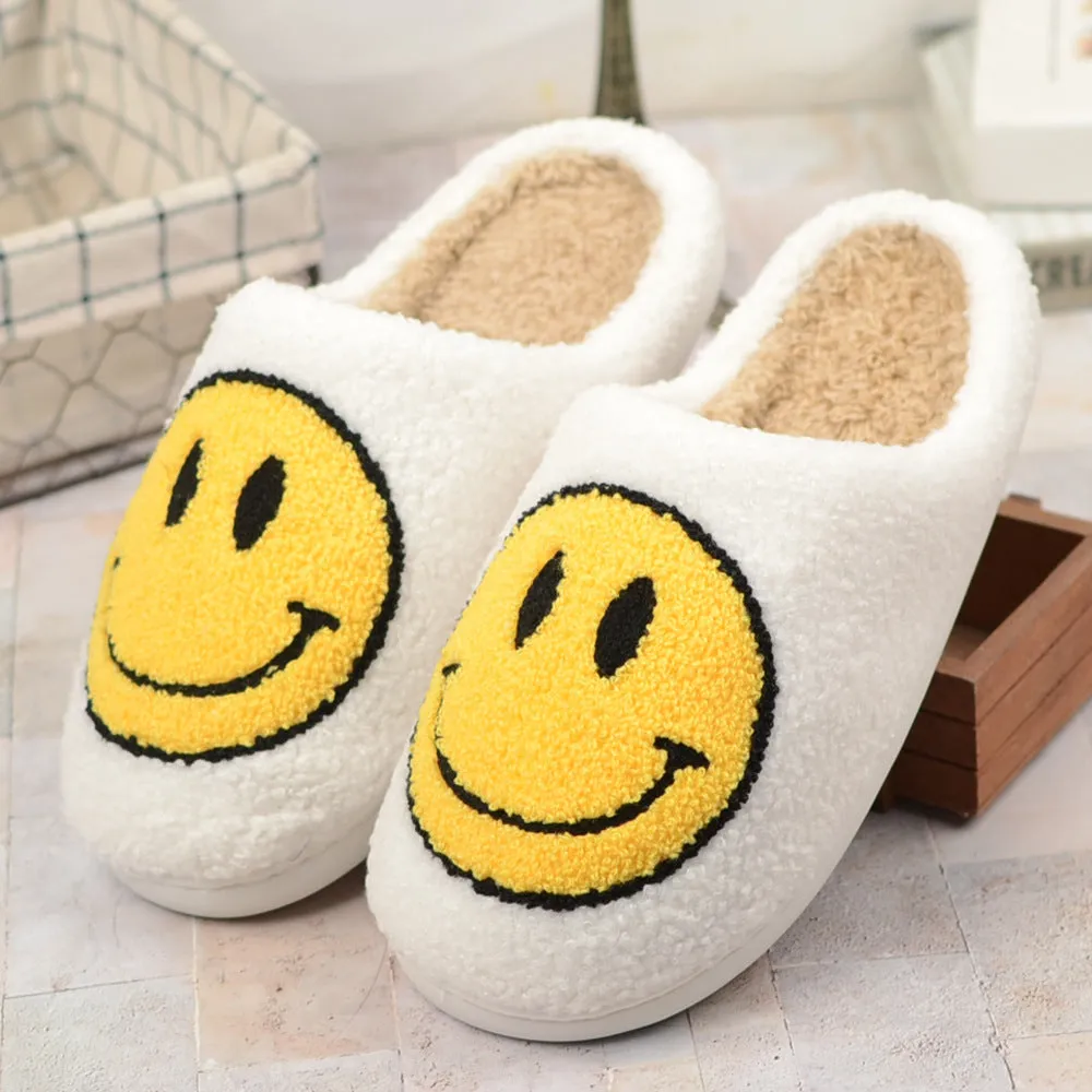 Cute Plush Half-wrapped Heel Non-slip Warm House Slippers