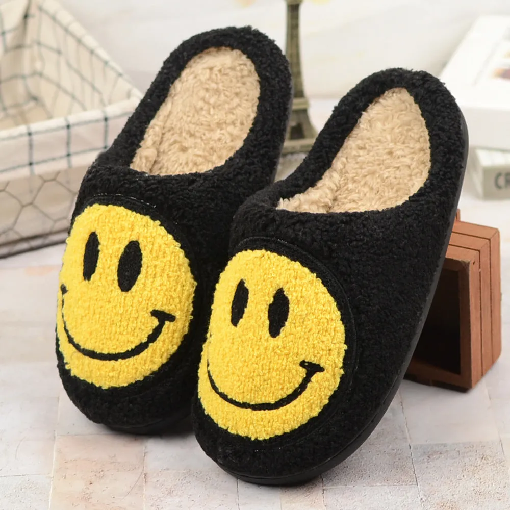 Cute Plush Half-wrapped Heel Non-slip Warm House Slippers