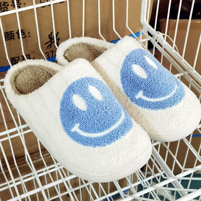 Cute Plush Half-wrapped Heel Non-slip Warm House Slippers