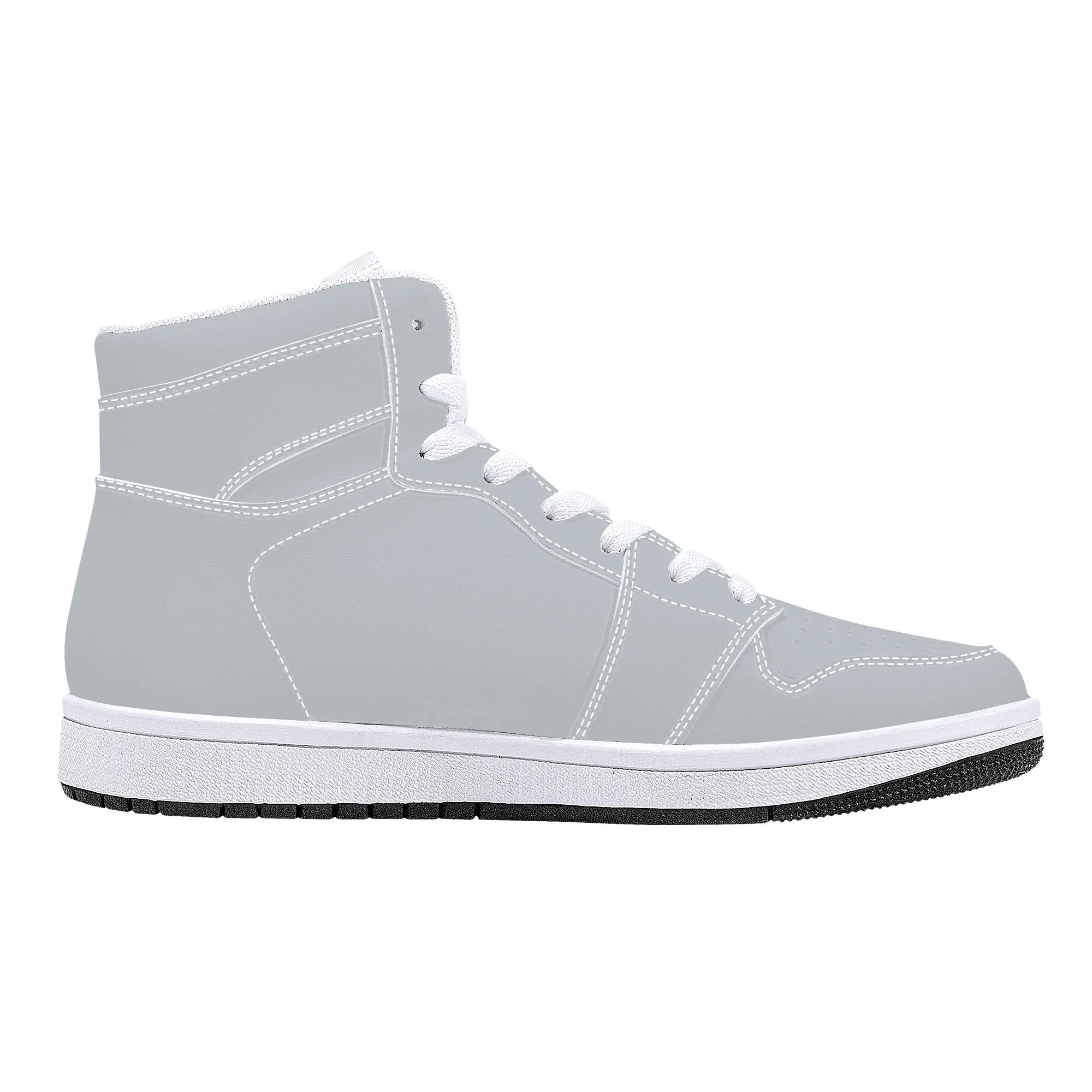 D16 High-Top Leather Sneakers - White