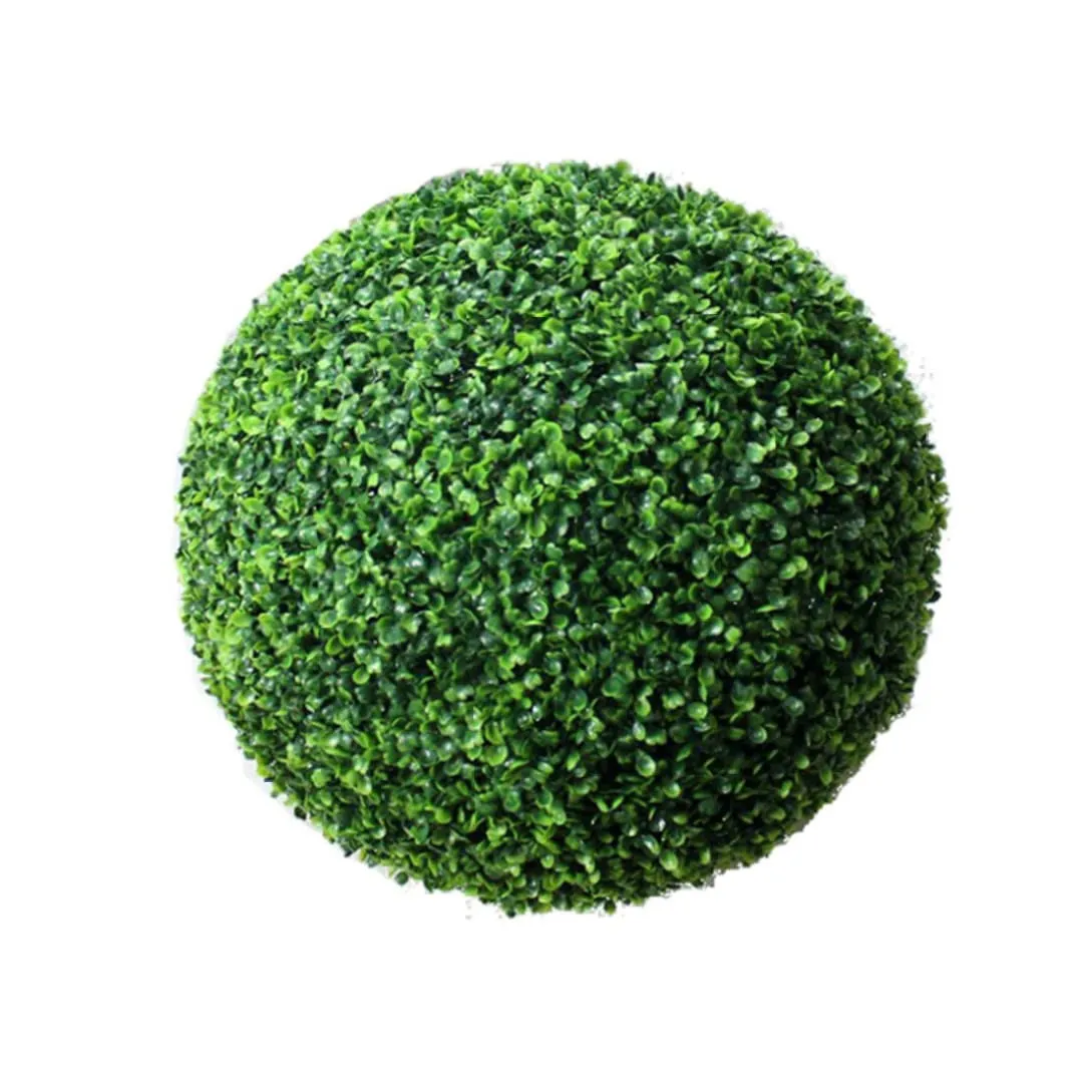 Daily Crafts Hanging Artificial Plant Topiary Grass Dome Ball (Green, 1 Piece)| Artificial Plant for Home Decorations Big Size 28 cm