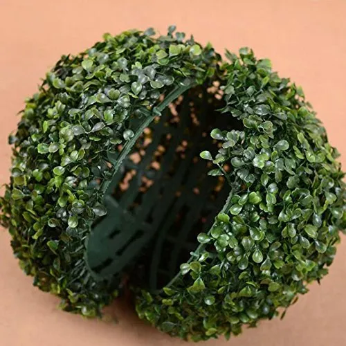 Daily Crafts Hanging Artificial Plant Topiary Grass Dome Ball (Green, 1 Piece)| Artificial Plant for Home Decorations Big Size 28 cm