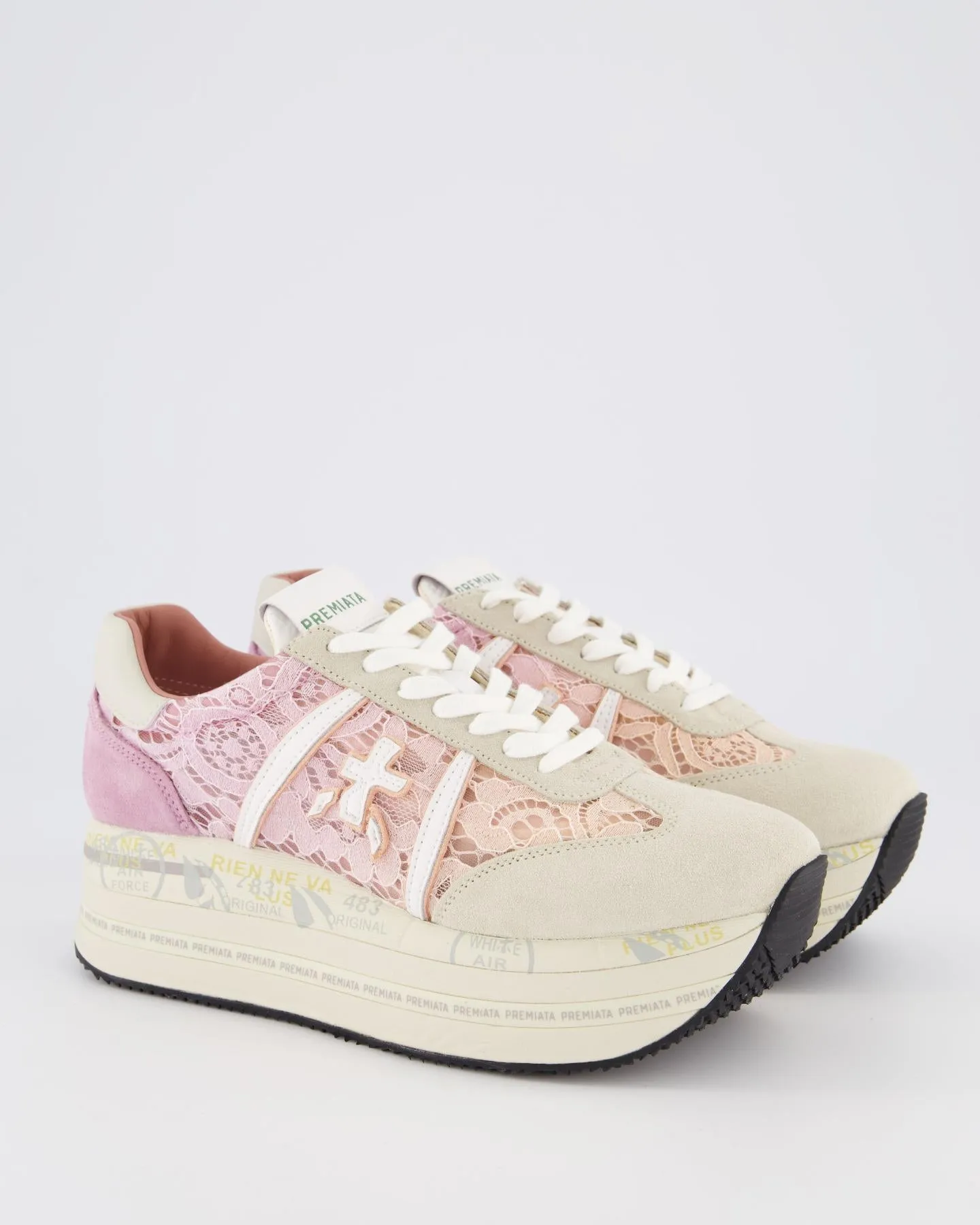 Dames Beth Sneaker Beige/Roze