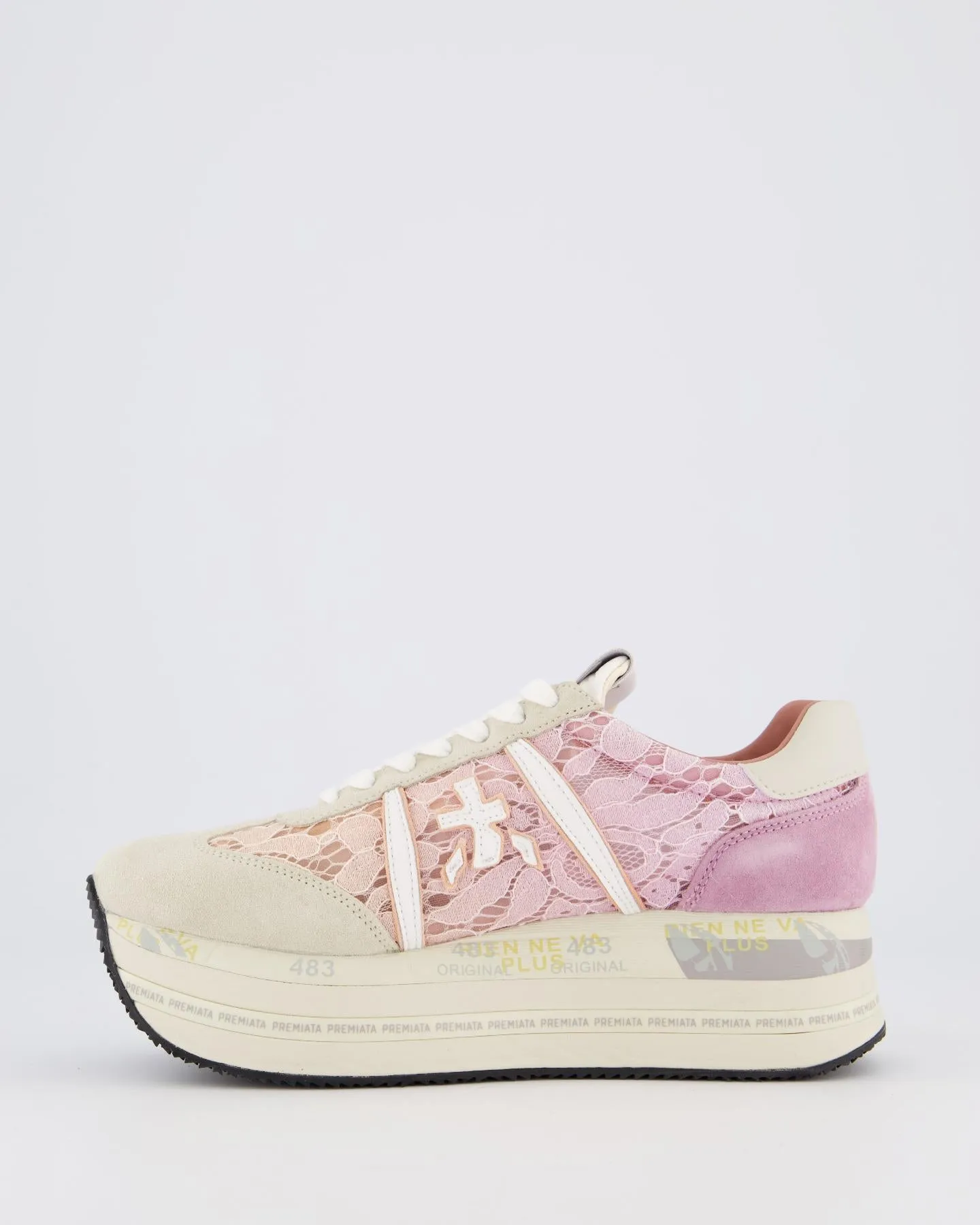 Dames Beth Sneaker Beige/Roze