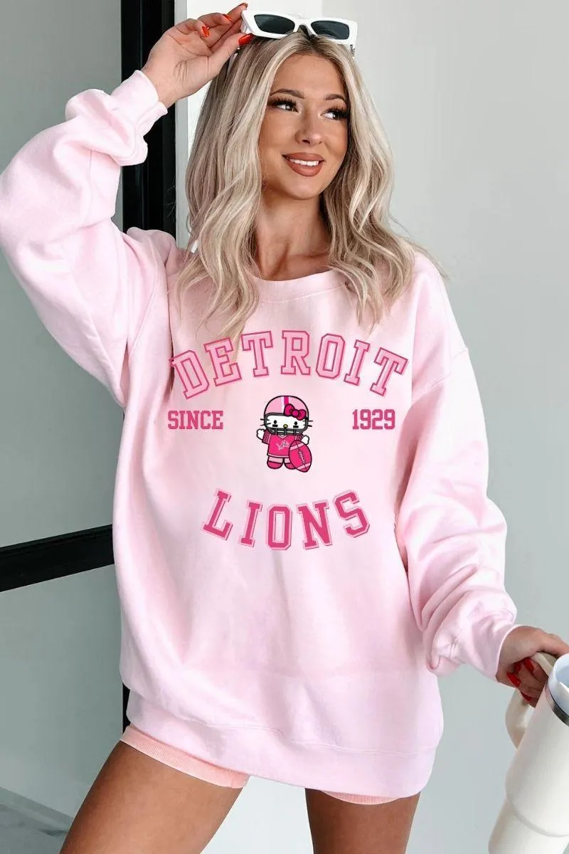 Detroit Lions x Hello Kitty 2024 Pink Sweatshirt