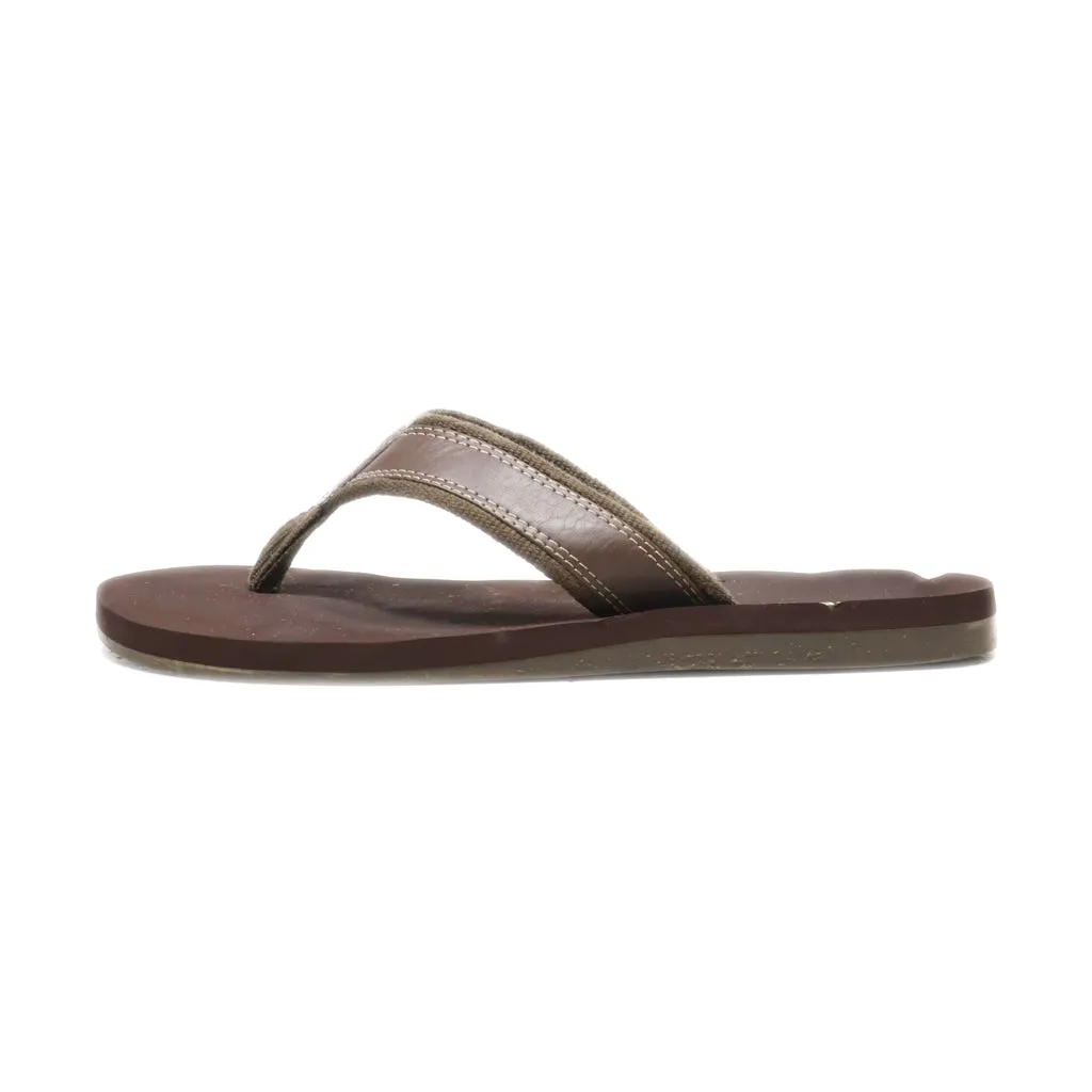 Dockers Flip Flops Leather Brown Colour For Men