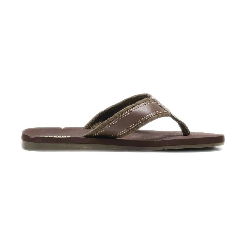 Dockers Flip Flops Leather Brown Colour For Men