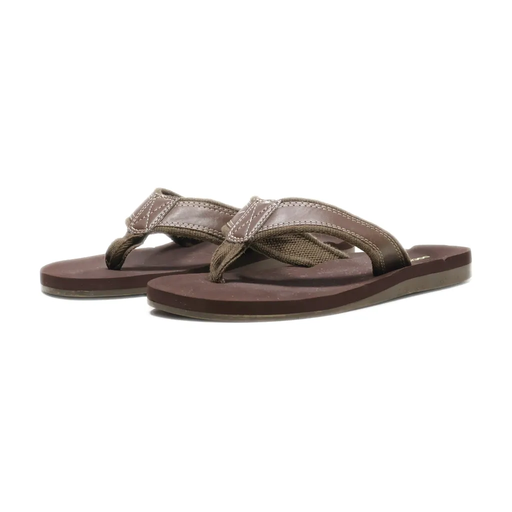 Dockers Flip Flops Leather Brown Colour For Men